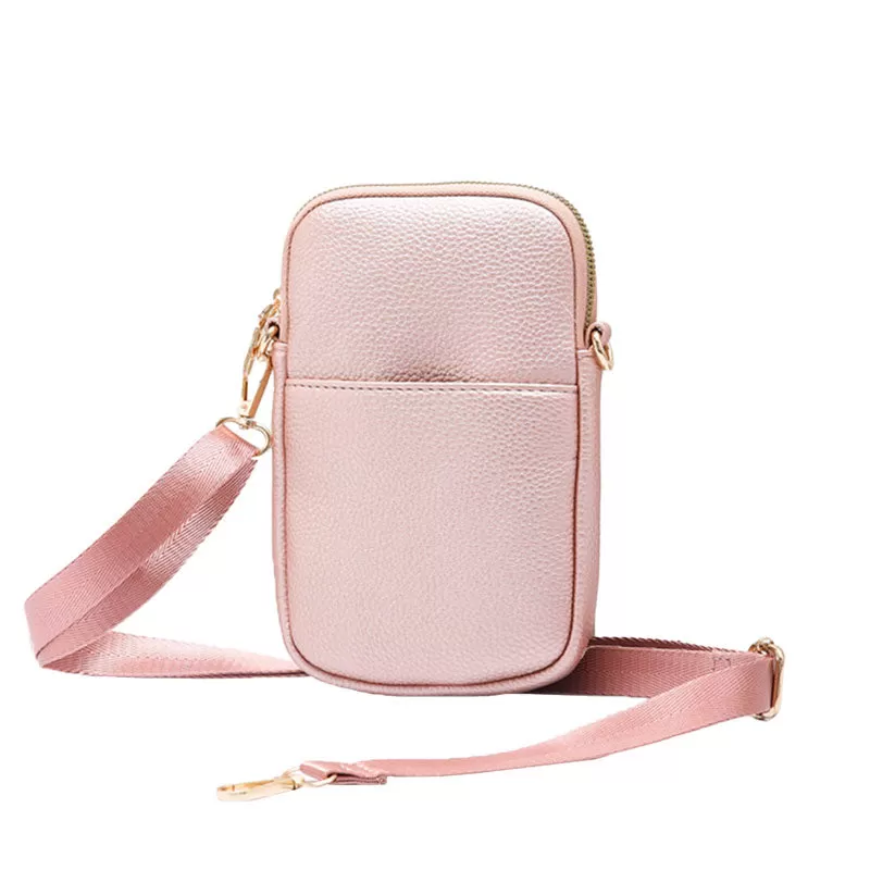 Faux Leather Rectangle Crossbody Bag