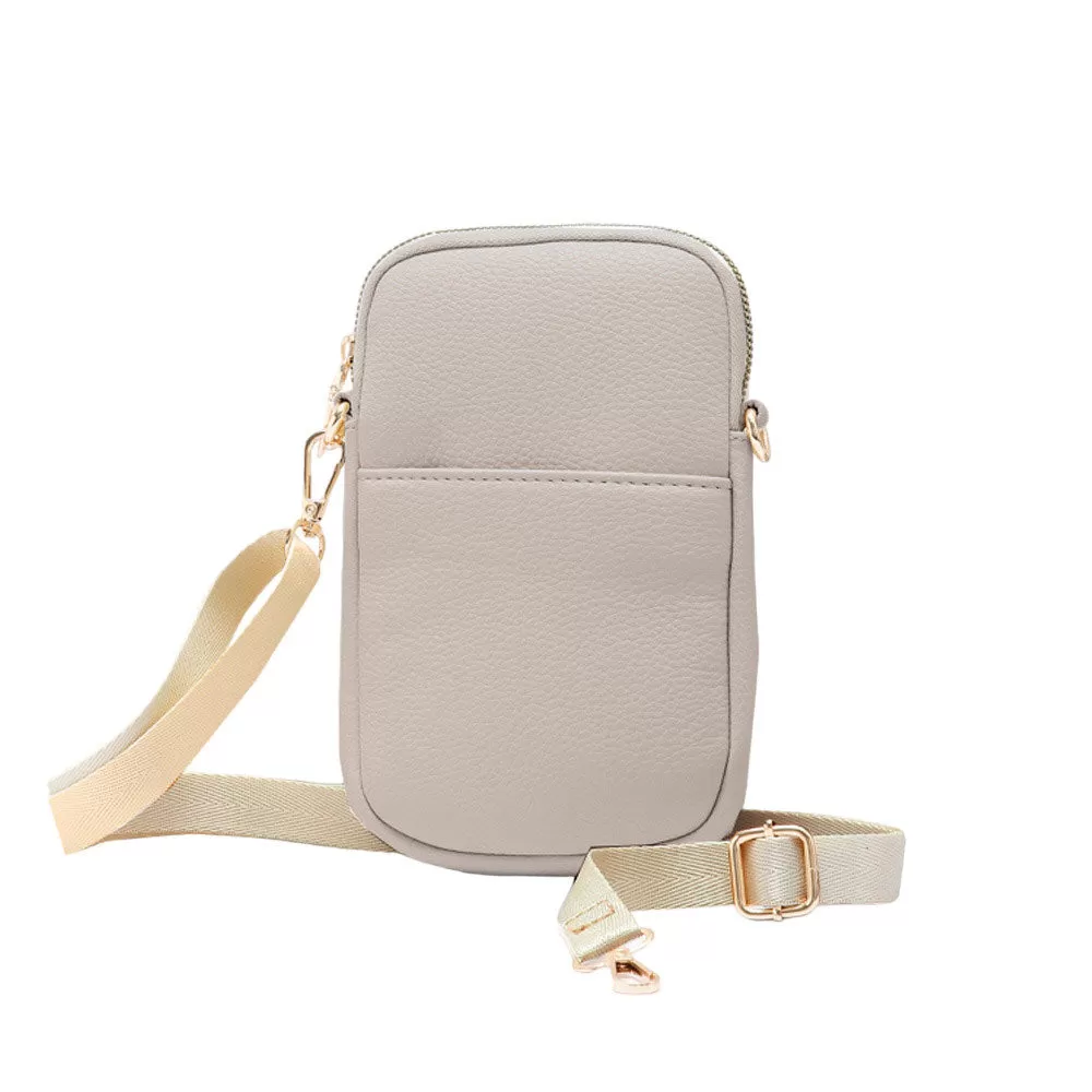 Faux Leather Rectangle Crossbody Bag