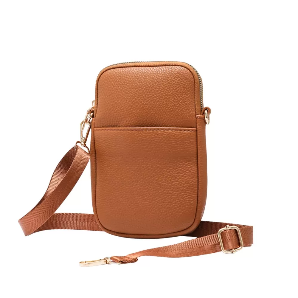 Faux Leather Rectangle Crossbody Bag