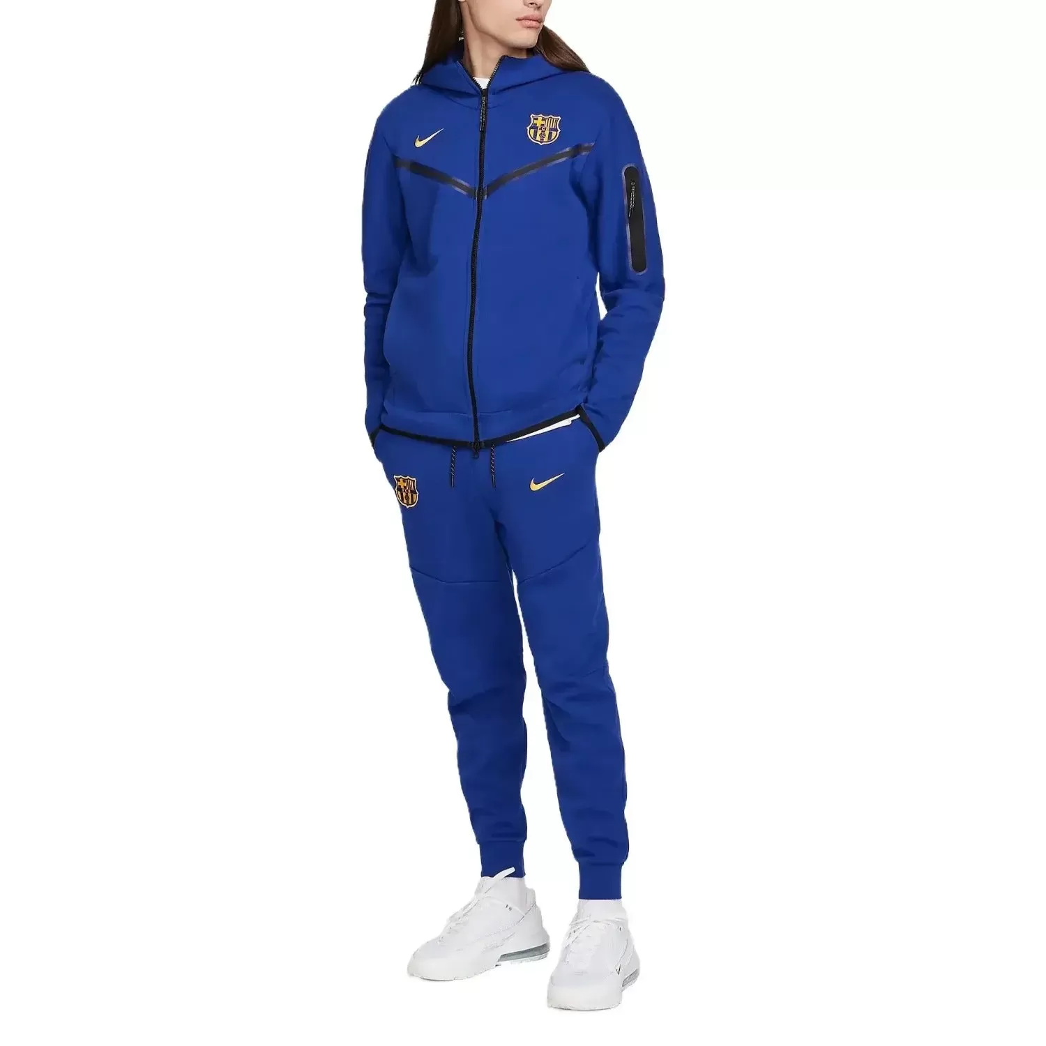 FC Barcelona blue Tech Fleece presentation tracksuit 2024 - Nike