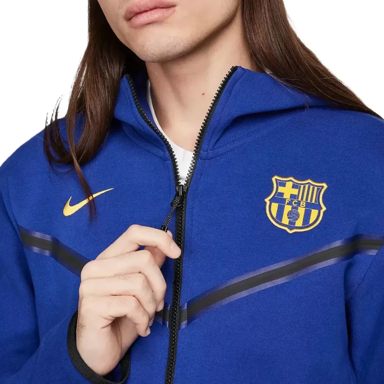 FC Barcelona blue Tech Fleece presentation tracksuit 2024 - Nike