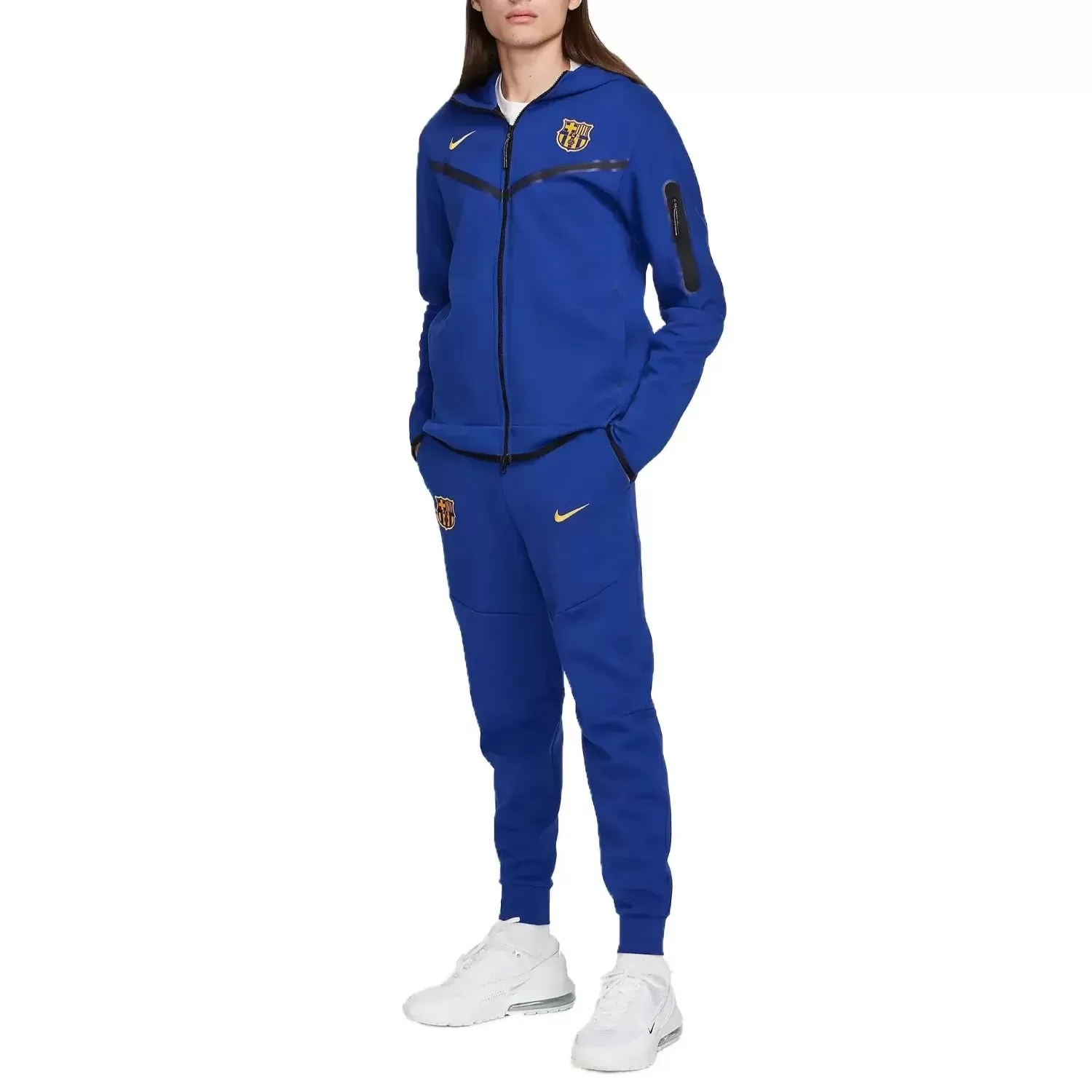 FC Barcelona blue Tech Fleece presentation tracksuit 2024 - Nike