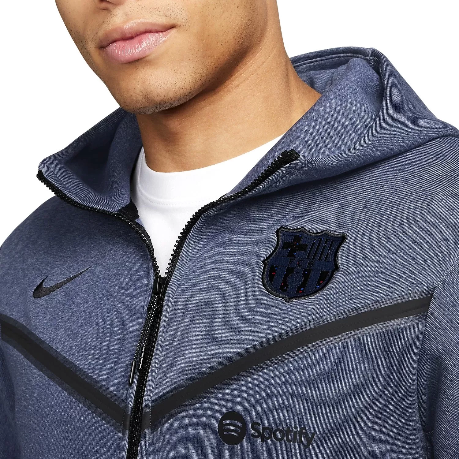 FC Barcelona denim blue Tech Fleece presentation tracksuit 2023/24 - Nike