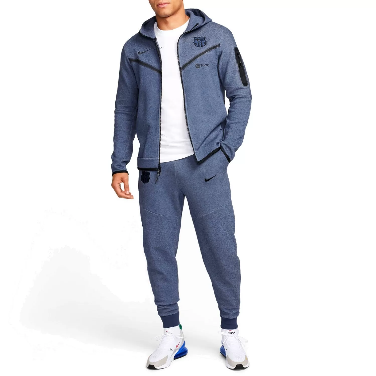 FC Barcelona denim blue Tech Fleece presentation tracksuit 2023/24 - Nike