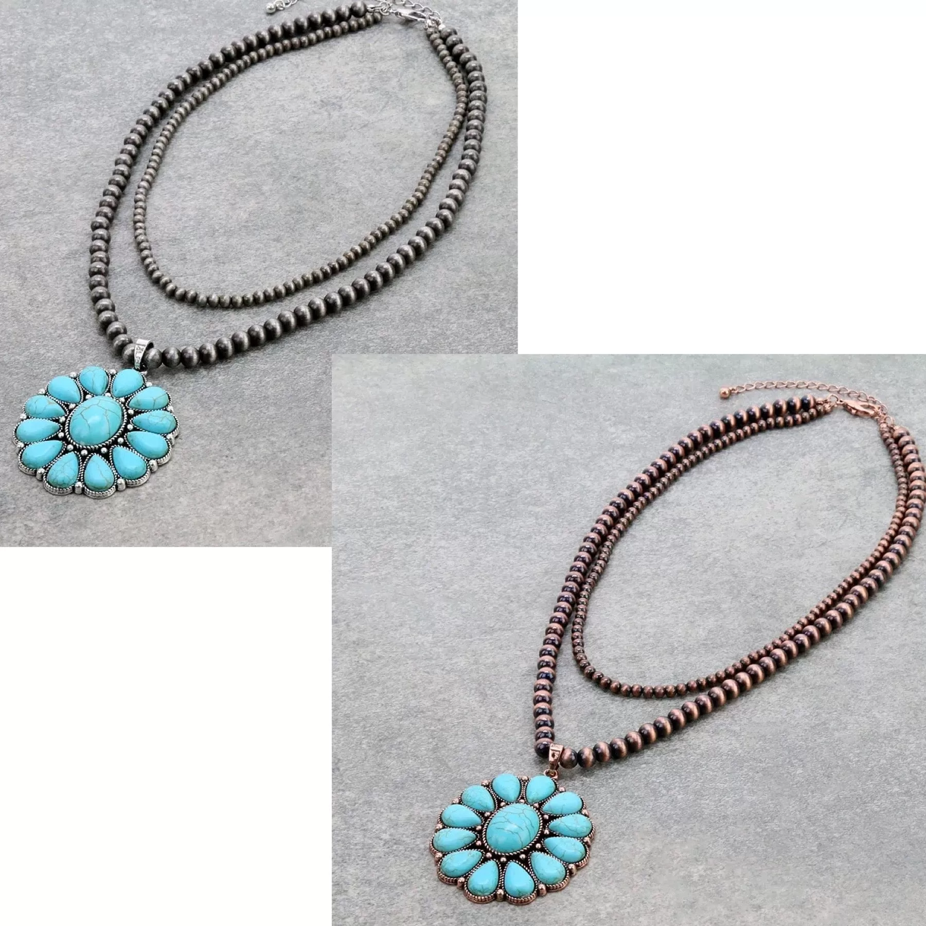 Floral concho Layer NECKLACE