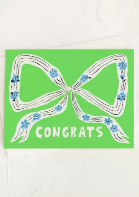 Floral Ribbon Congrats Card