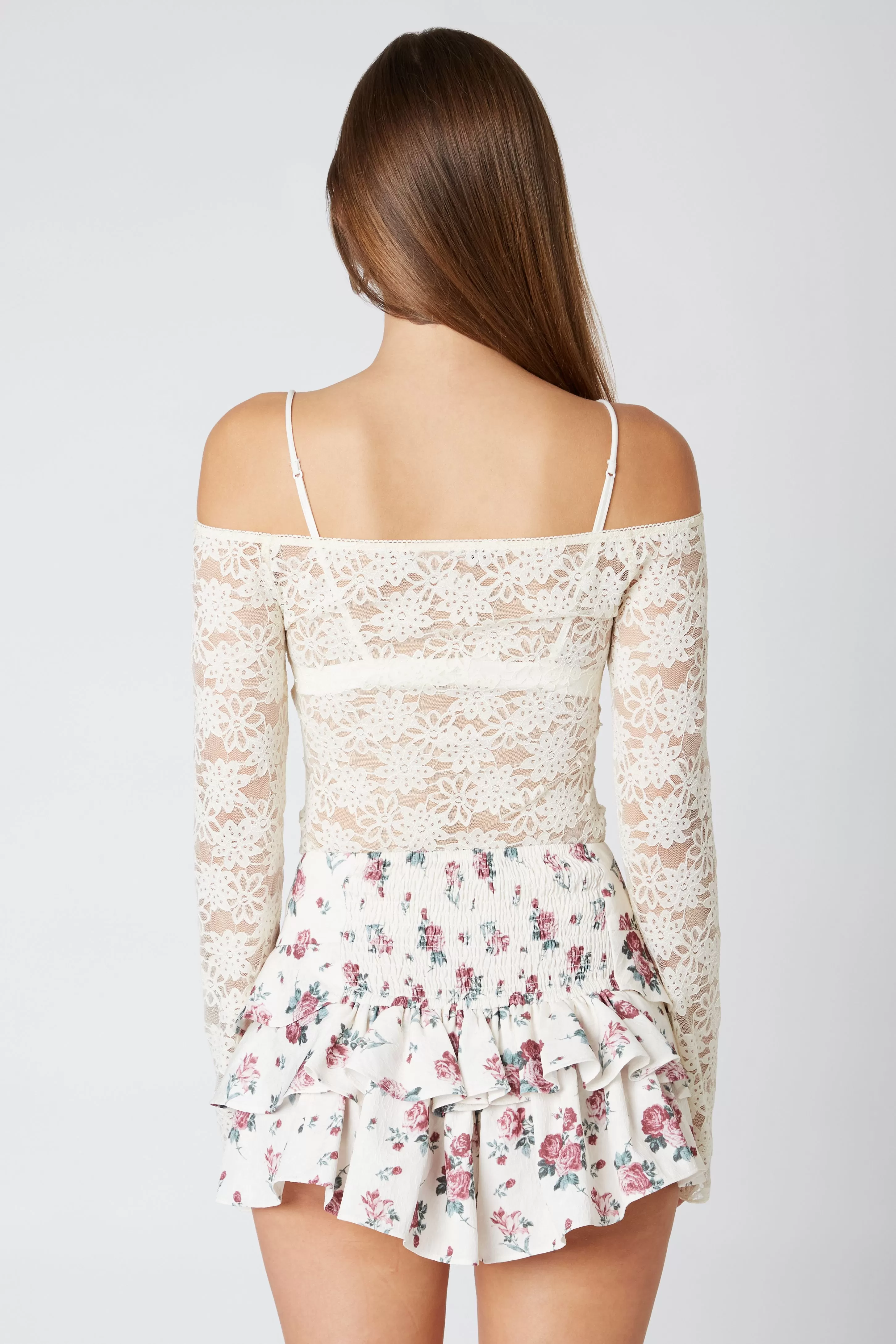 Floral Tiered Ruffle Skort