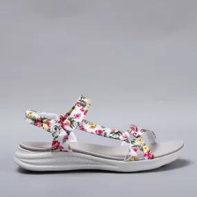 Floss-White Floral Print