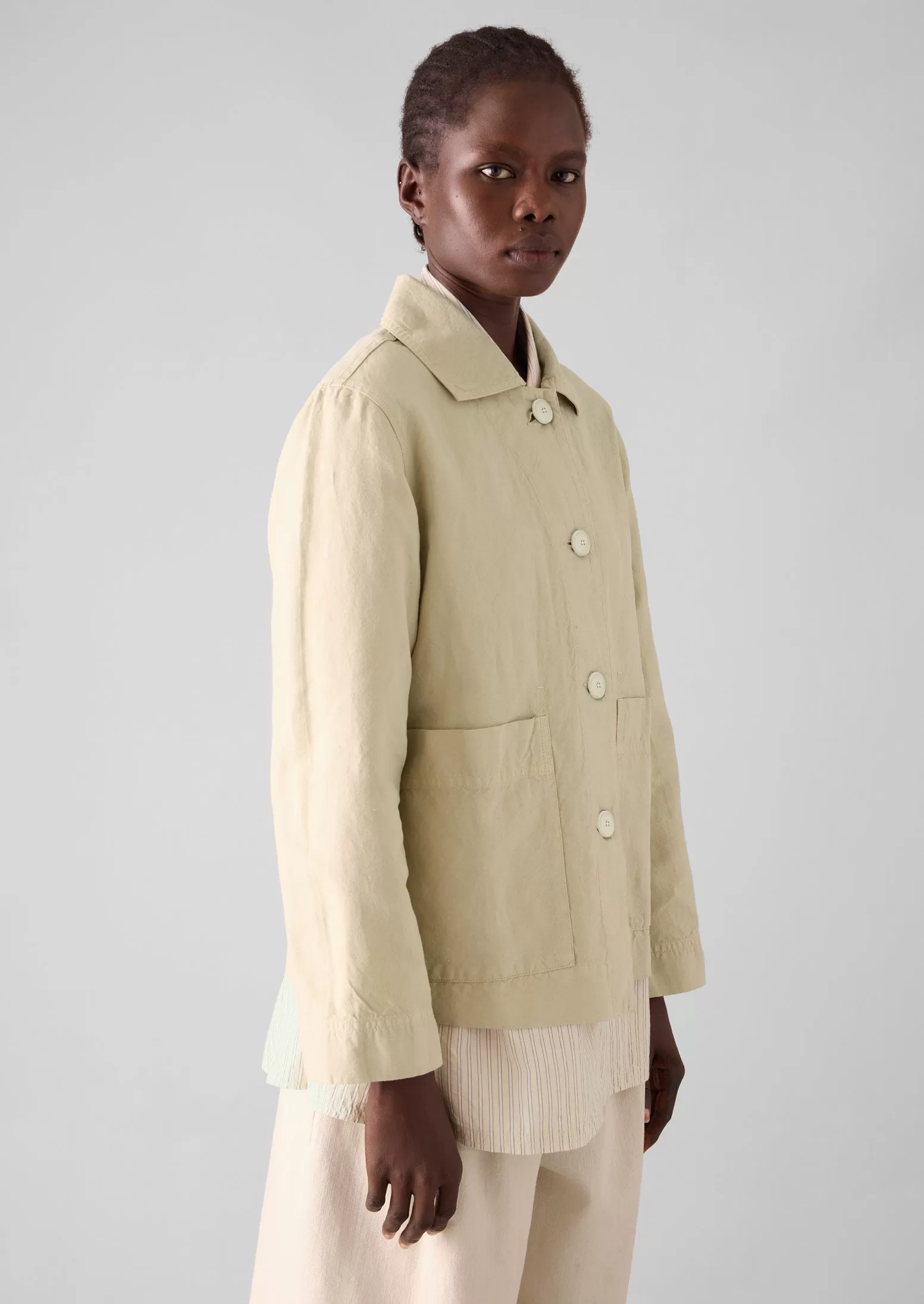 Garment Dyed Cotton Linen Jacket | Fallow