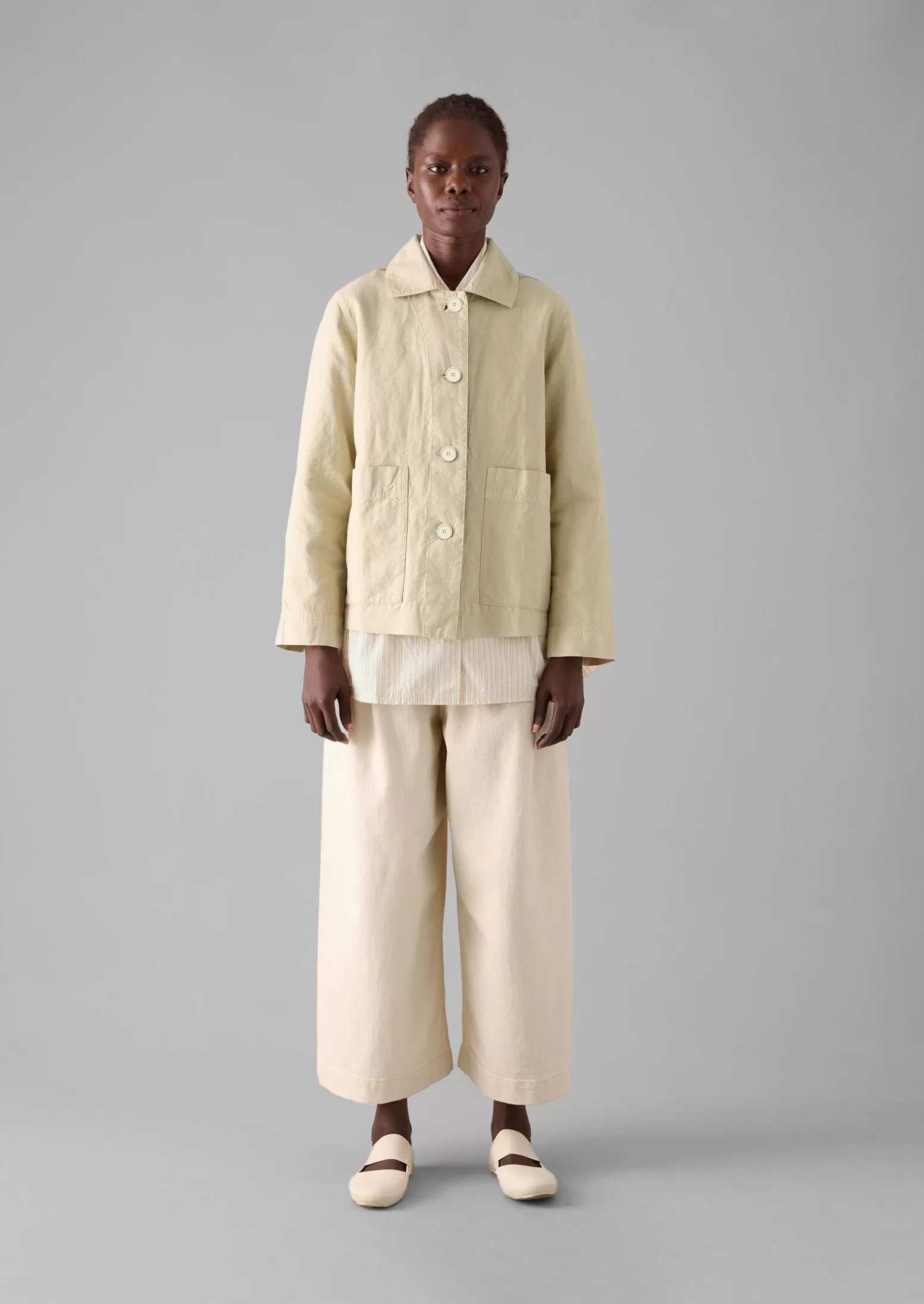 Garment Dyed Cotton Linen Jacket | Fallow