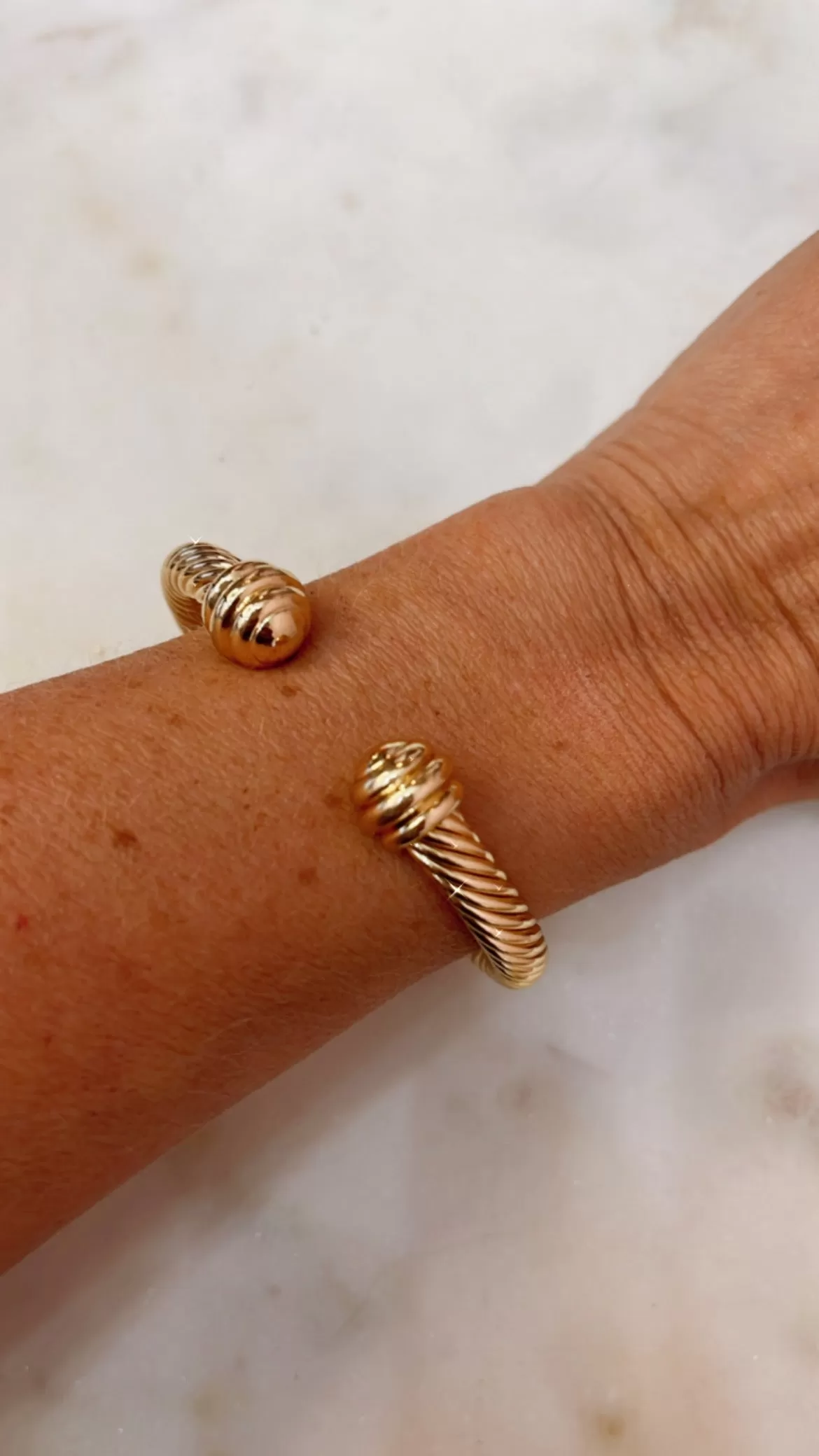 Gold Cuff Twist Bracelet