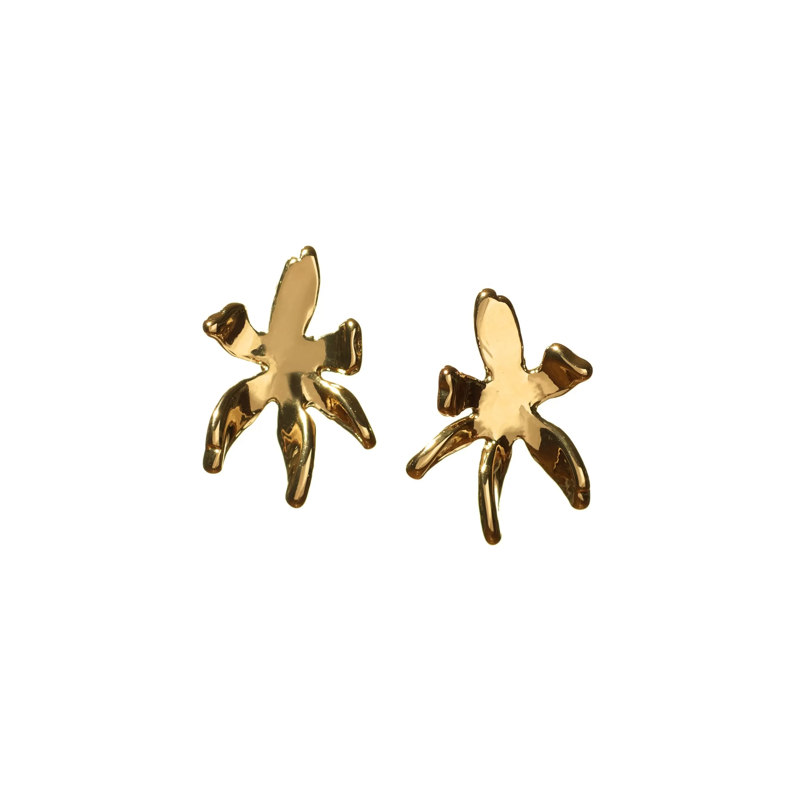 GOLD LILY STUD EARRINGS