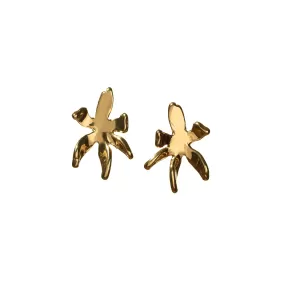 GOLD LILY STUD EARRINGS