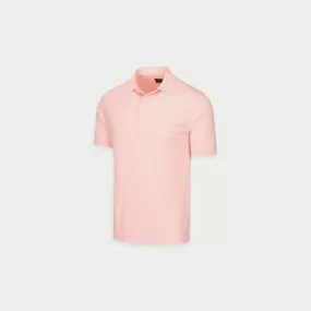 Greg Norman Men's Protek Stripe Peach Polo