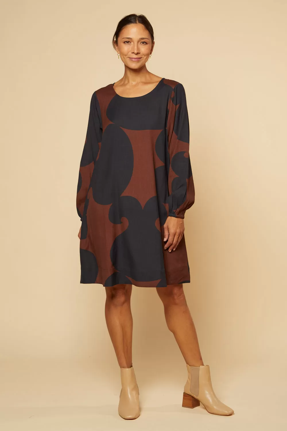 Hazel Short A-Line Tunic Dress in Soho