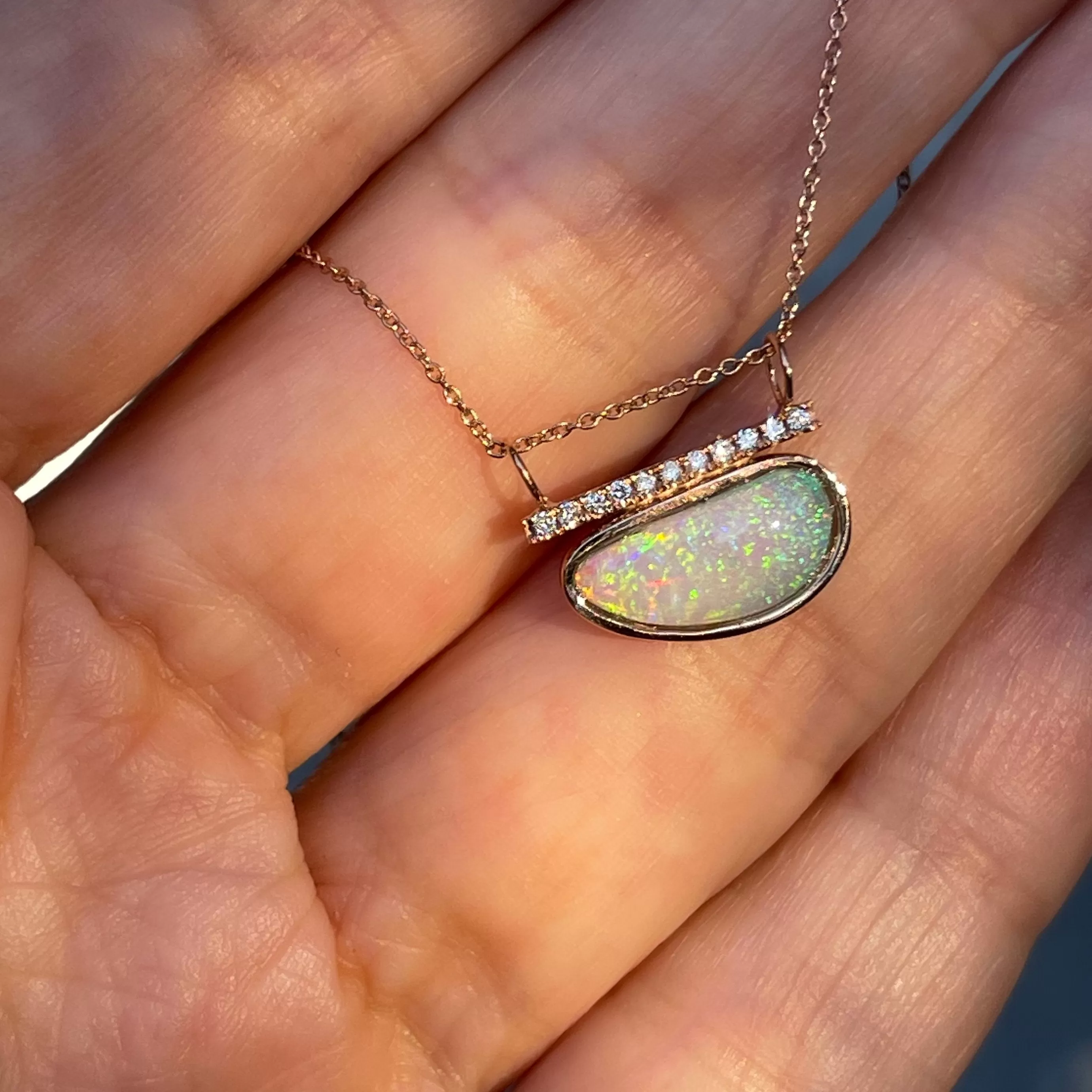 Head in the Clouds Crystal Opal Necklace No. 16