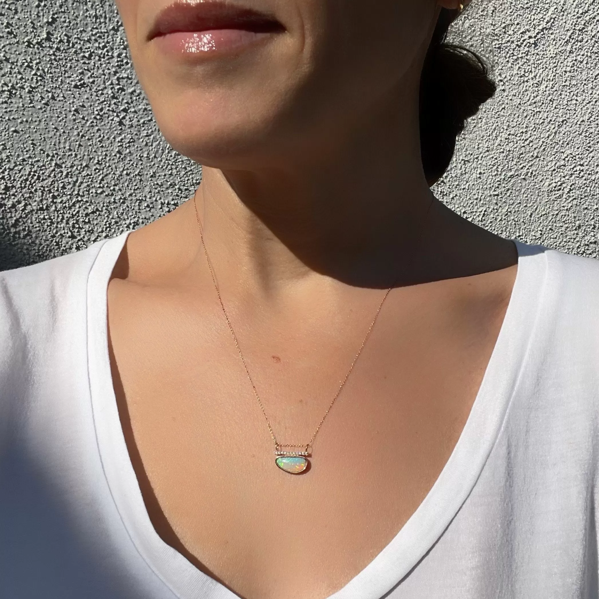 Head in the Clouds Crystal Opal Necklace No. 16