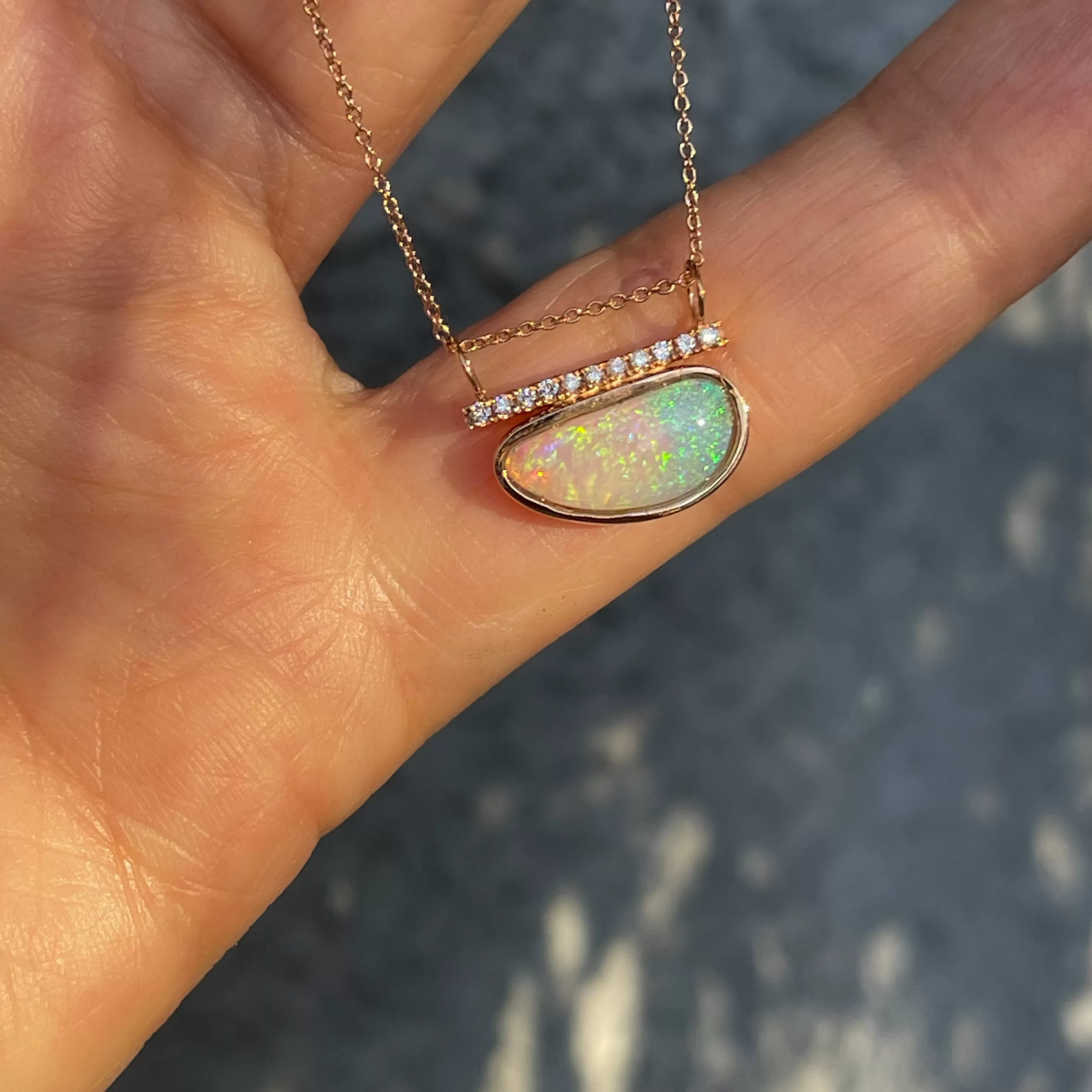 Head in the Clouds Crystal Opal Necklace No. 16