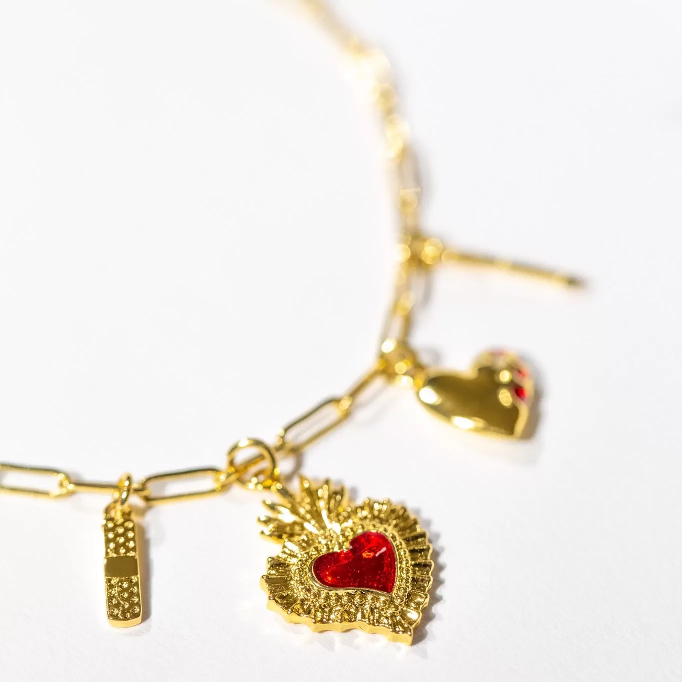 Heart Phases Charm Bracelet - Gold