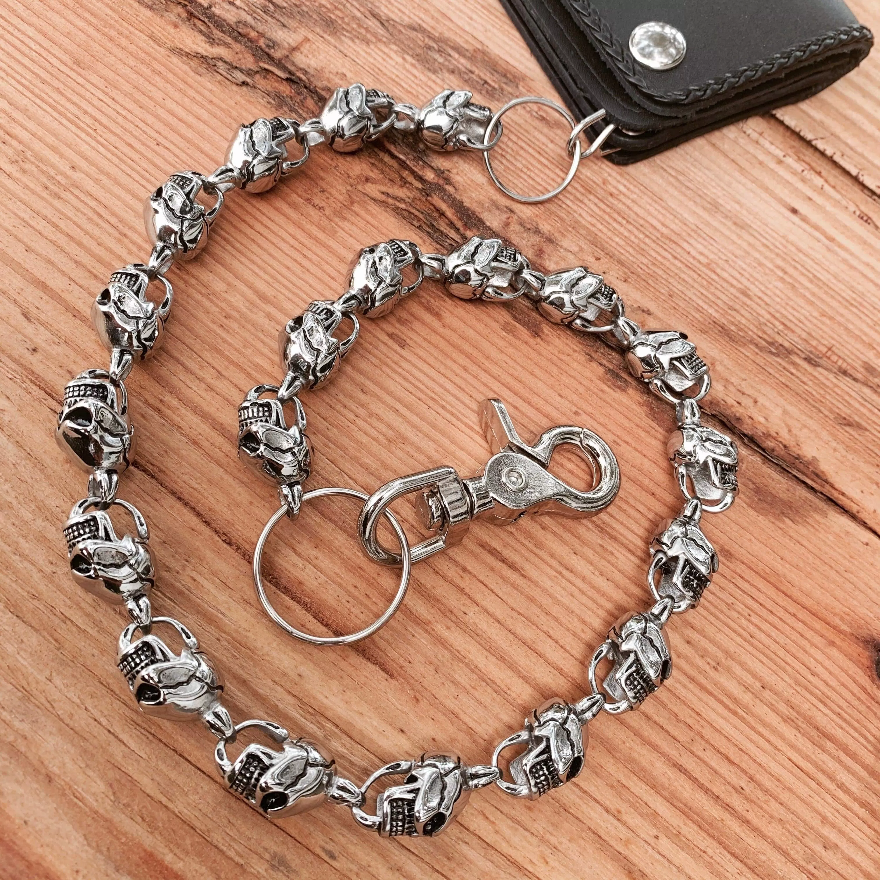 Hell Ride Custom Skull Wallet Chain 1 - Silver