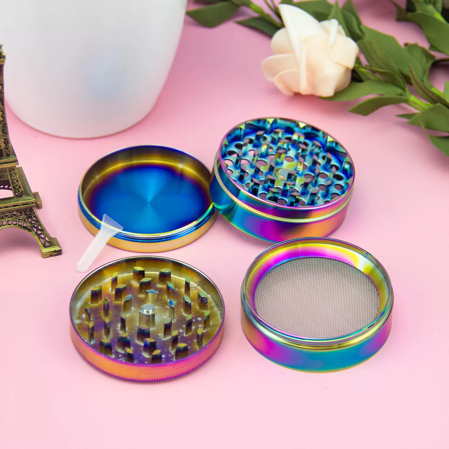 Herb Grinder Titanium Blue