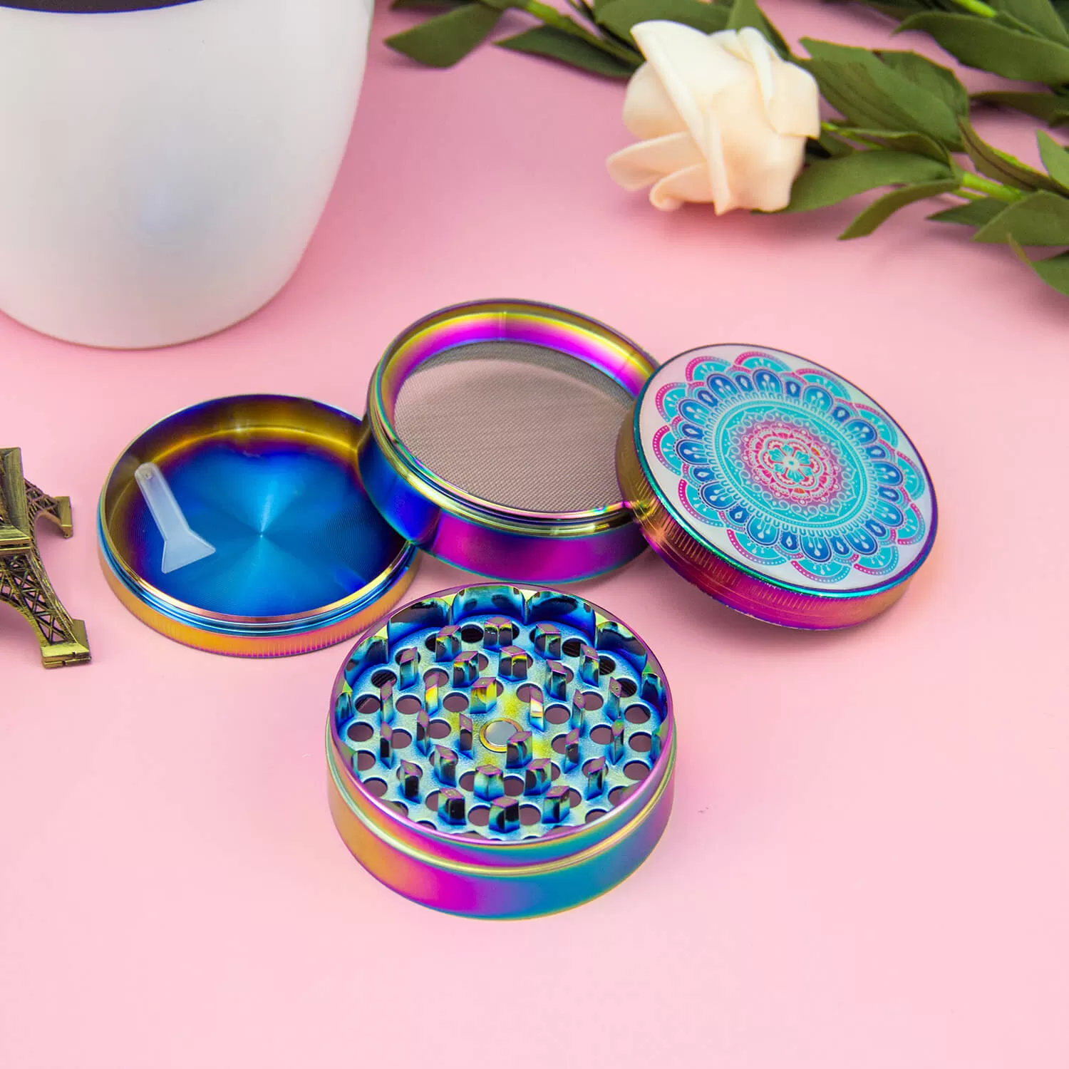 Herb Grinder Titanium Blue