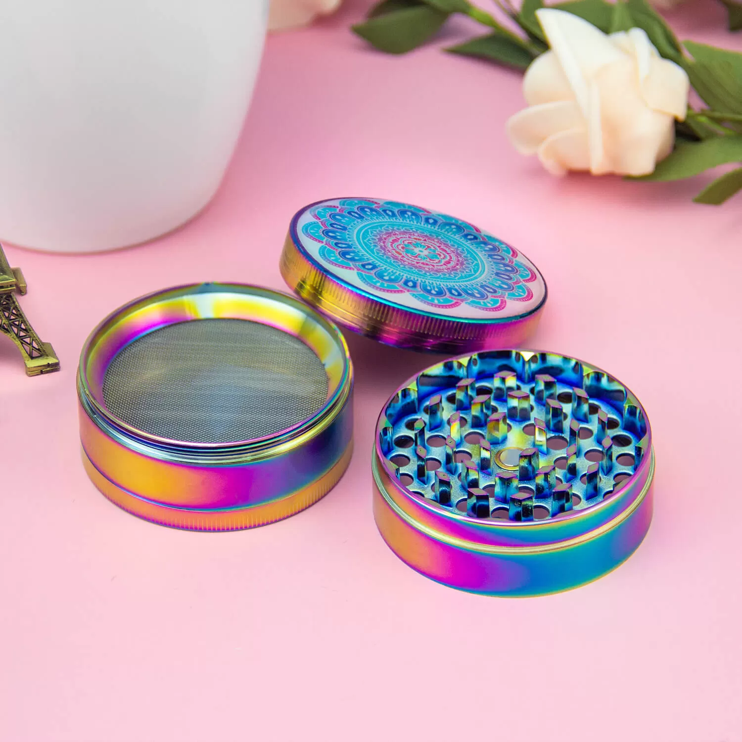 Herb Grinder Titanium Blue