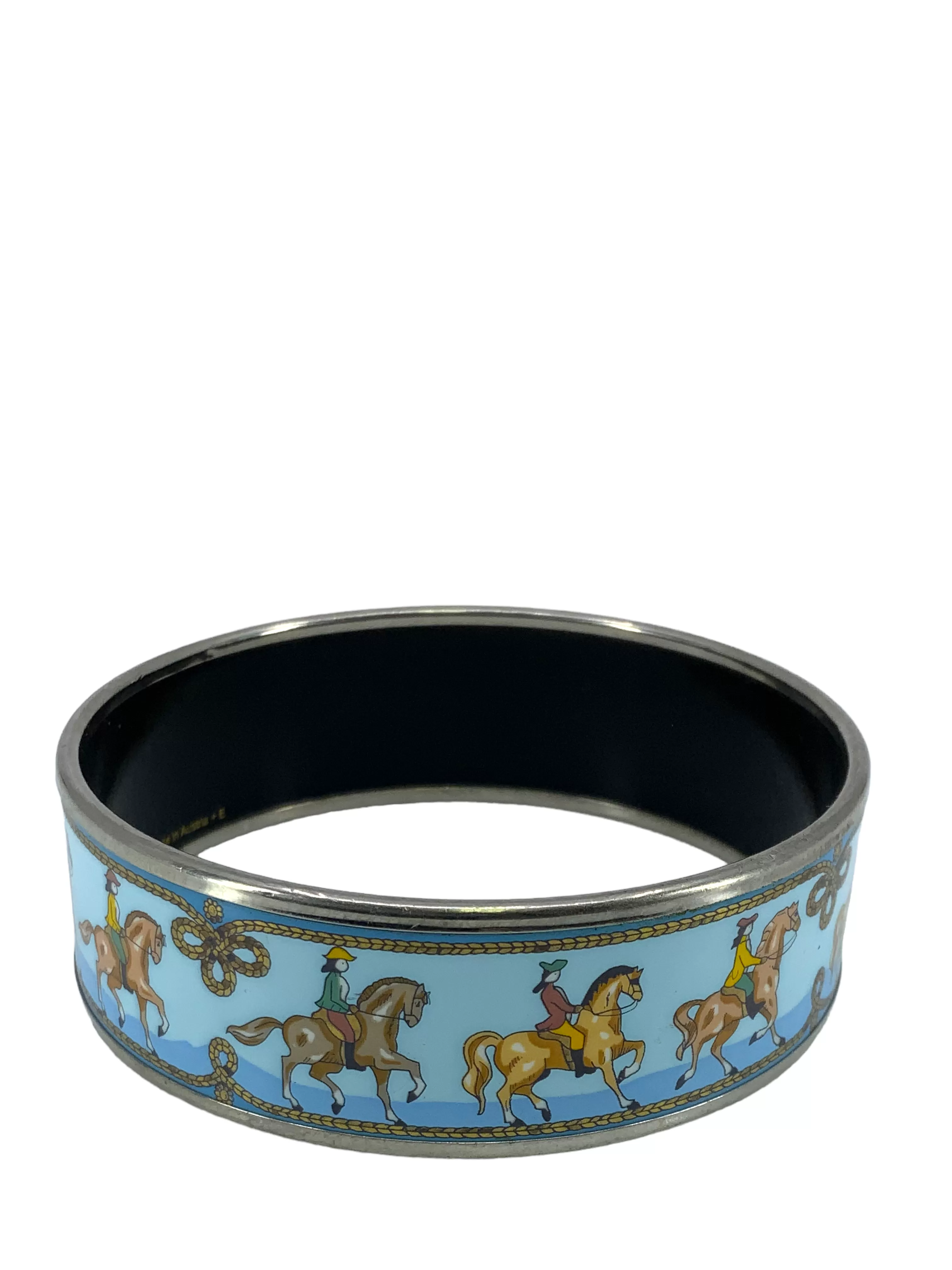 Hermes Printed Enamel Wide Bracelet 65