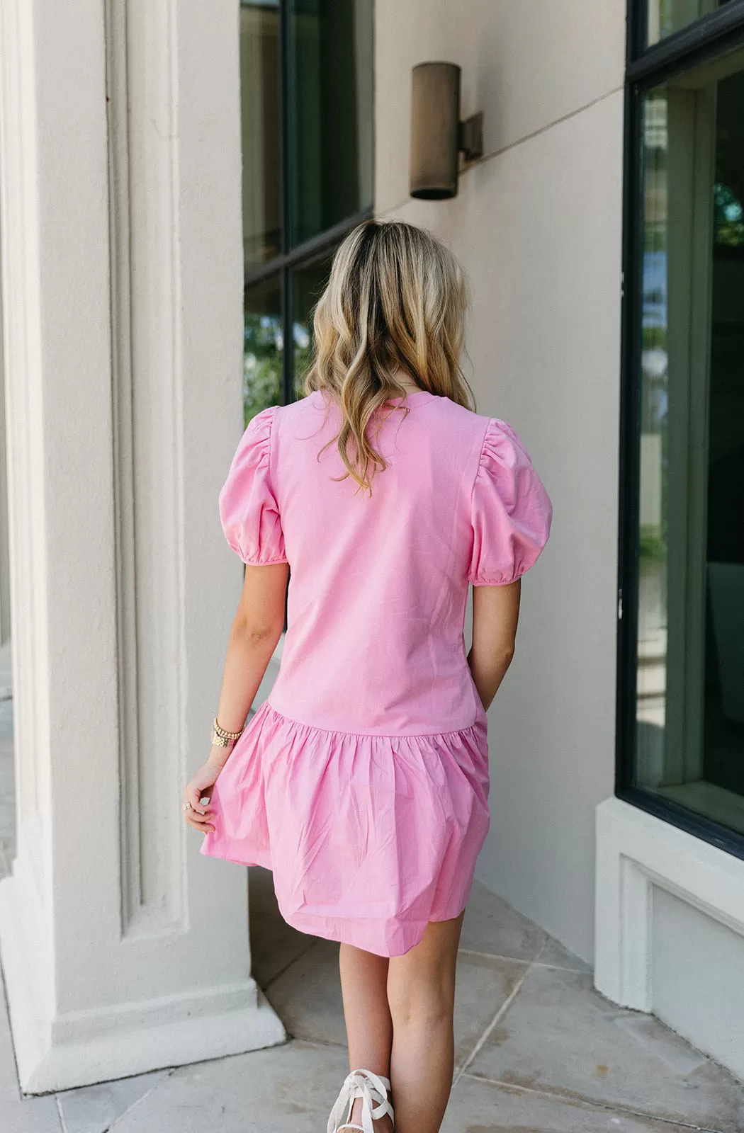 Hollis Mini Dress - Bubblegum Pink