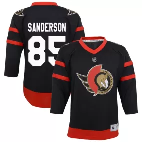 Jake Sanderson Ottawa Senators Youth Home Replica Jersey - Black