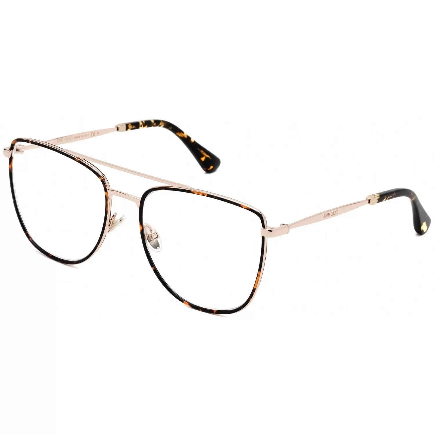 Jimmy Choo JC 250 Eyeglasses Gold Havana / Clear Lens