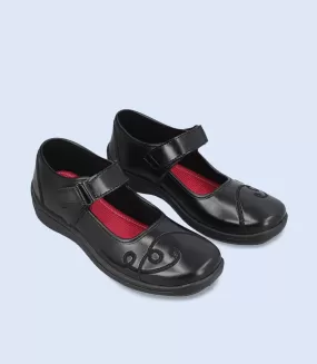 KG0093-BLACK-School Shoes For Girls