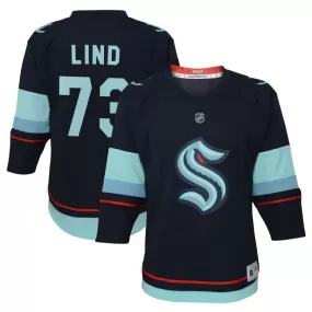 Kole Lind Seattle Kraken Youth Home Replica Jersey - Navy