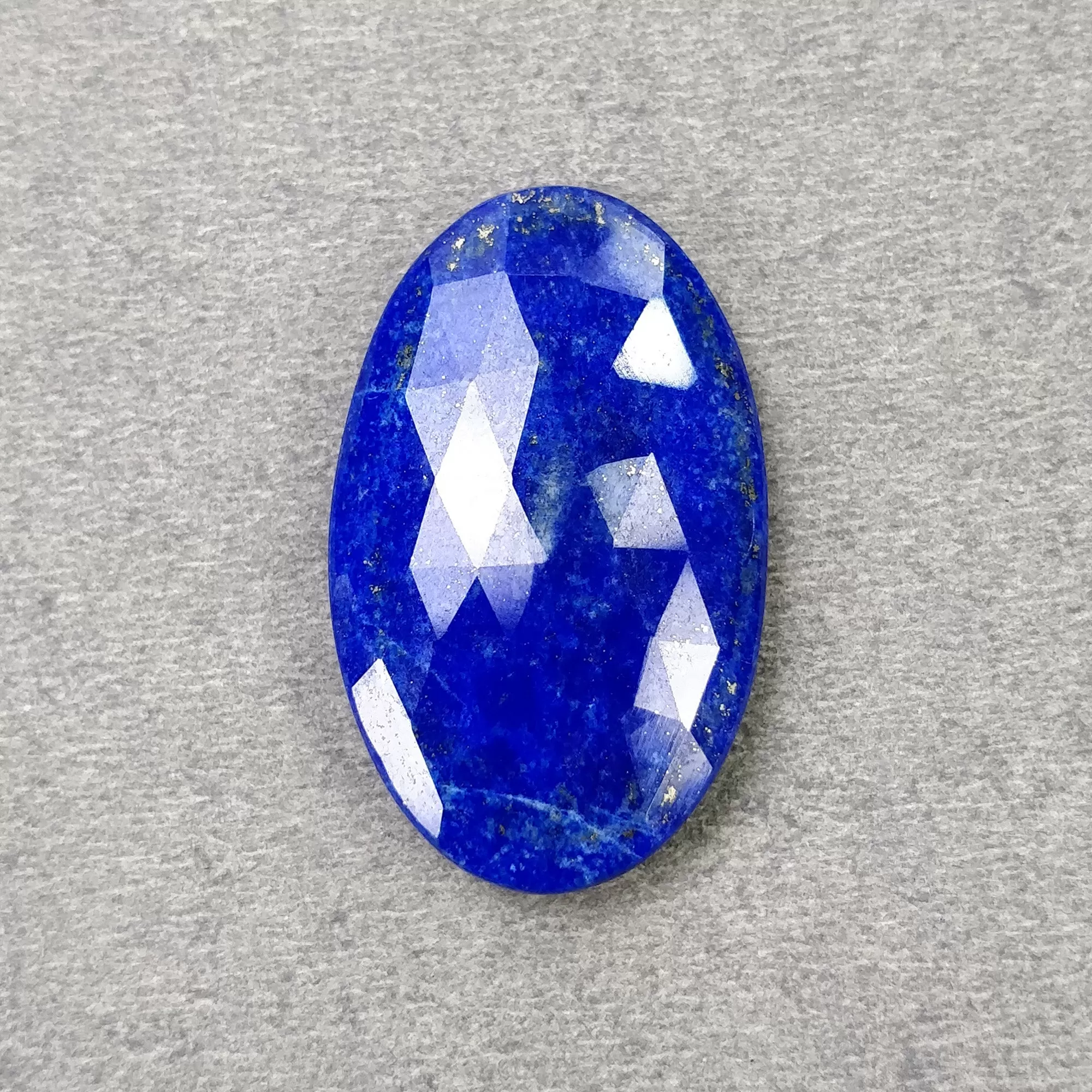 LAPIS LAZULI Gemstone Rose Cut : 31.50cts Natural Untreated Unheated Blue Lapis Oval Shape Briolette 32*20mm