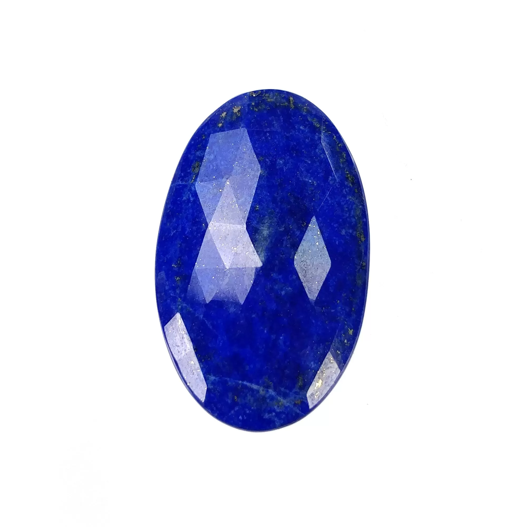 LAPIS LAZULI Gemstone Rose Cut : 31.50cts Natural Untreated Unheated Blue Lapis Oval Shape Briolette 32*20mm