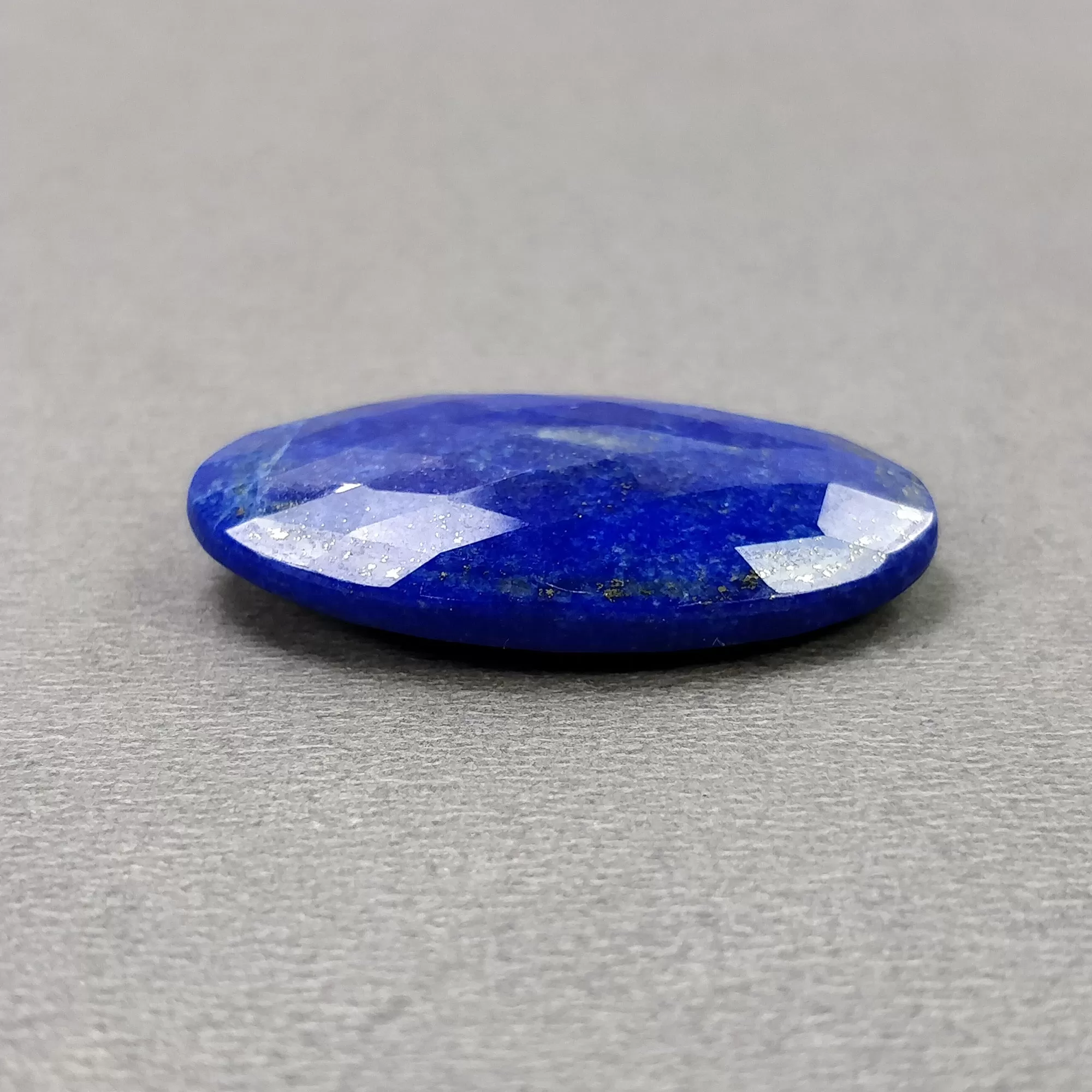 LAPIS LAZULI Gemstone Rose Cut : 31.50cts Natural Untreated Unheated Blue Lapis Oval Shape Briolette 32*20mm