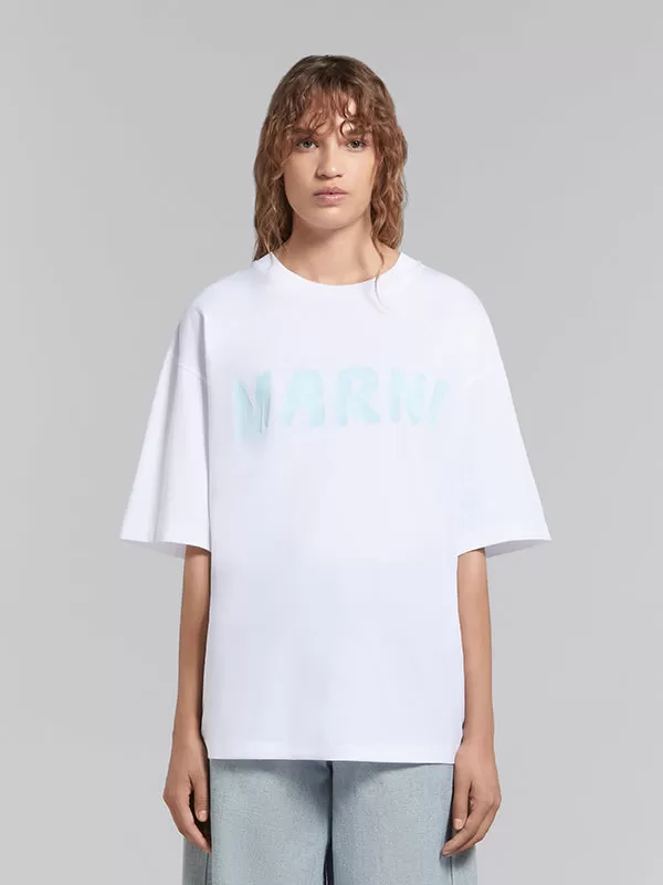 Marni Logo Printed Tee in White