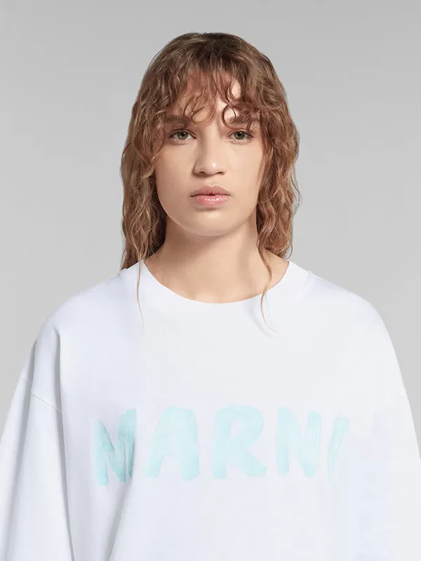 Marni Logo Printed Tee in White