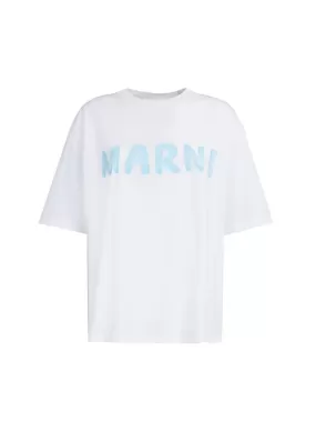 Marni Logo Printed Tee in White