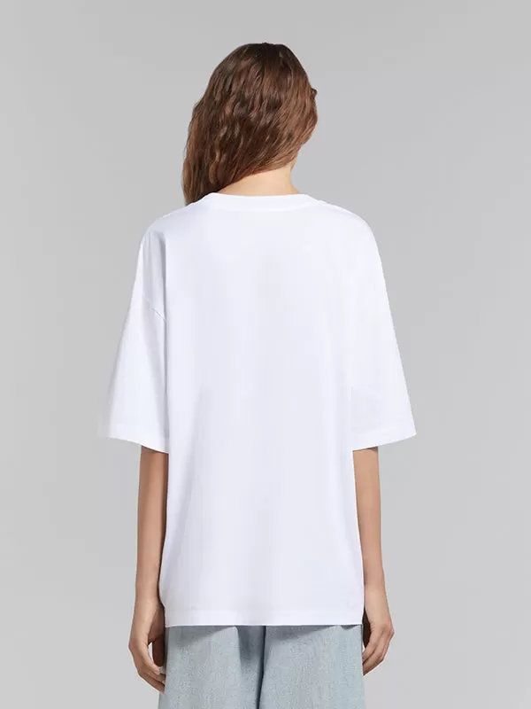 Marni Logo Printed Tee in White