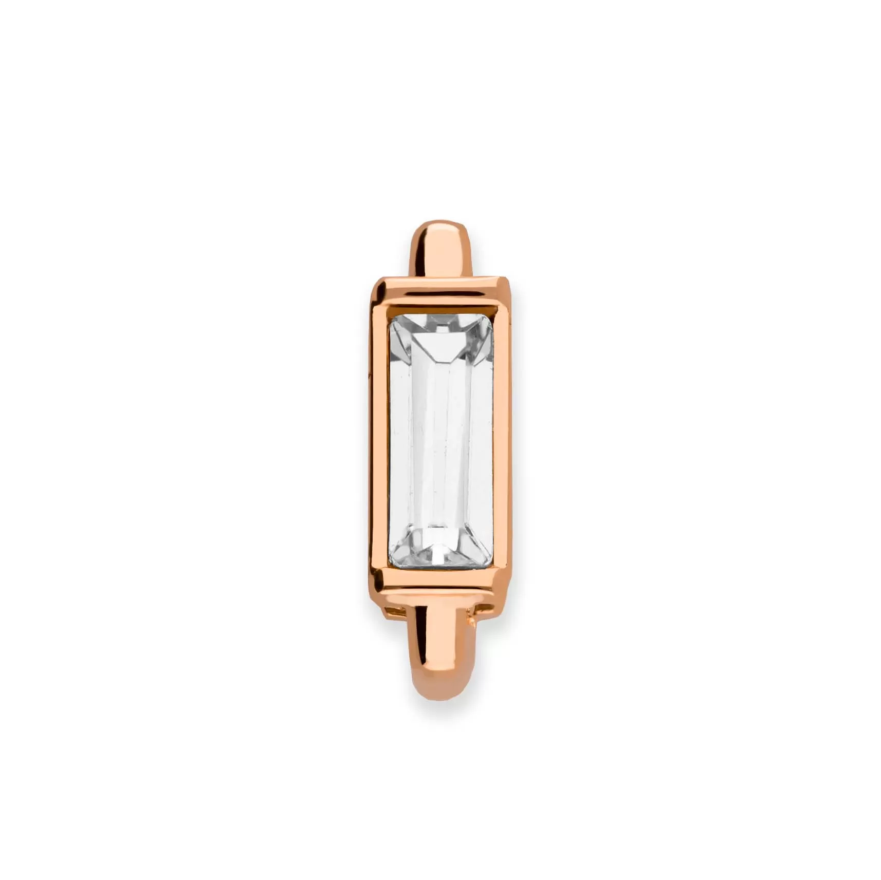 Mesh charm crystal rosé gold