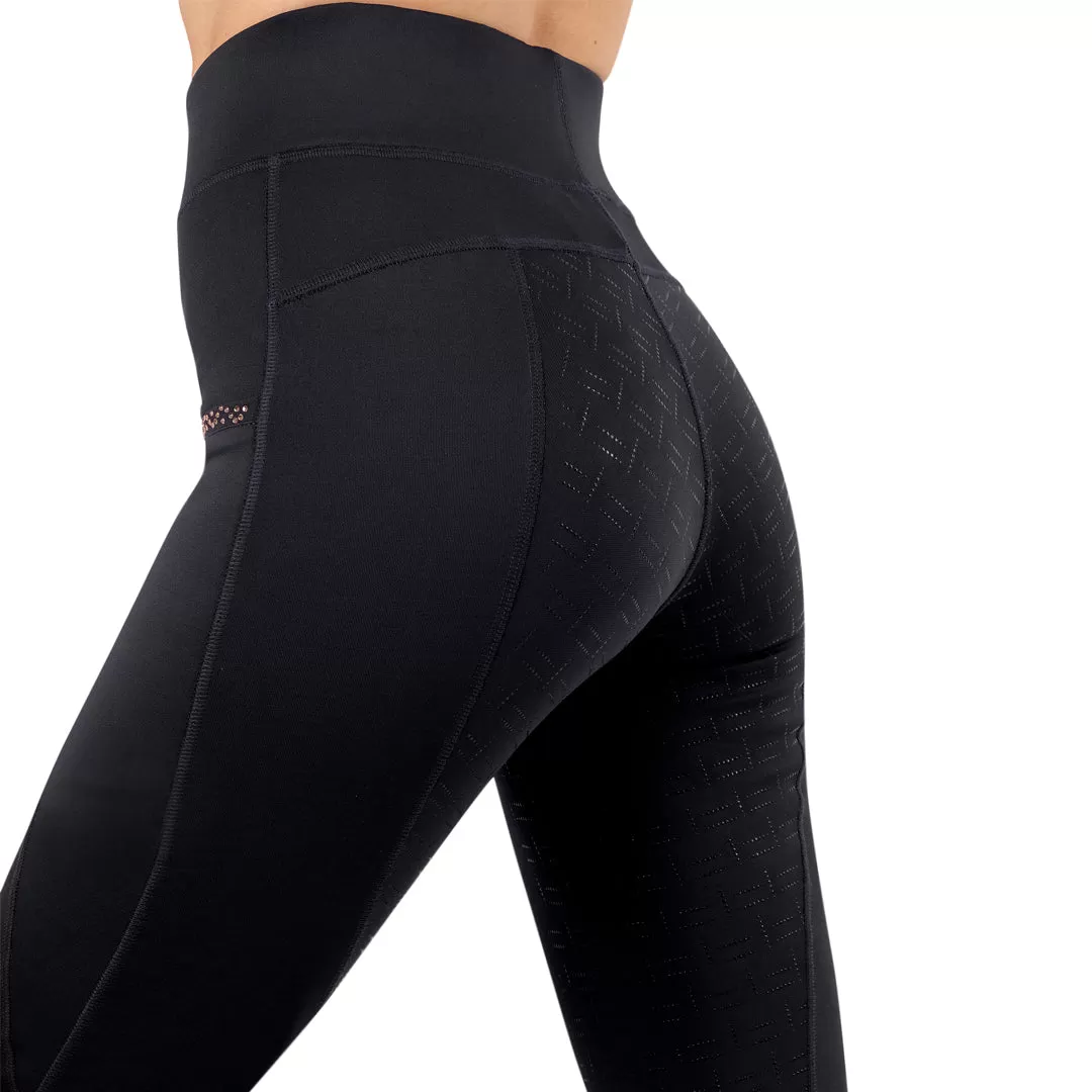 Montar Rebel Rose Gold Detail Full Grip Riding Tights