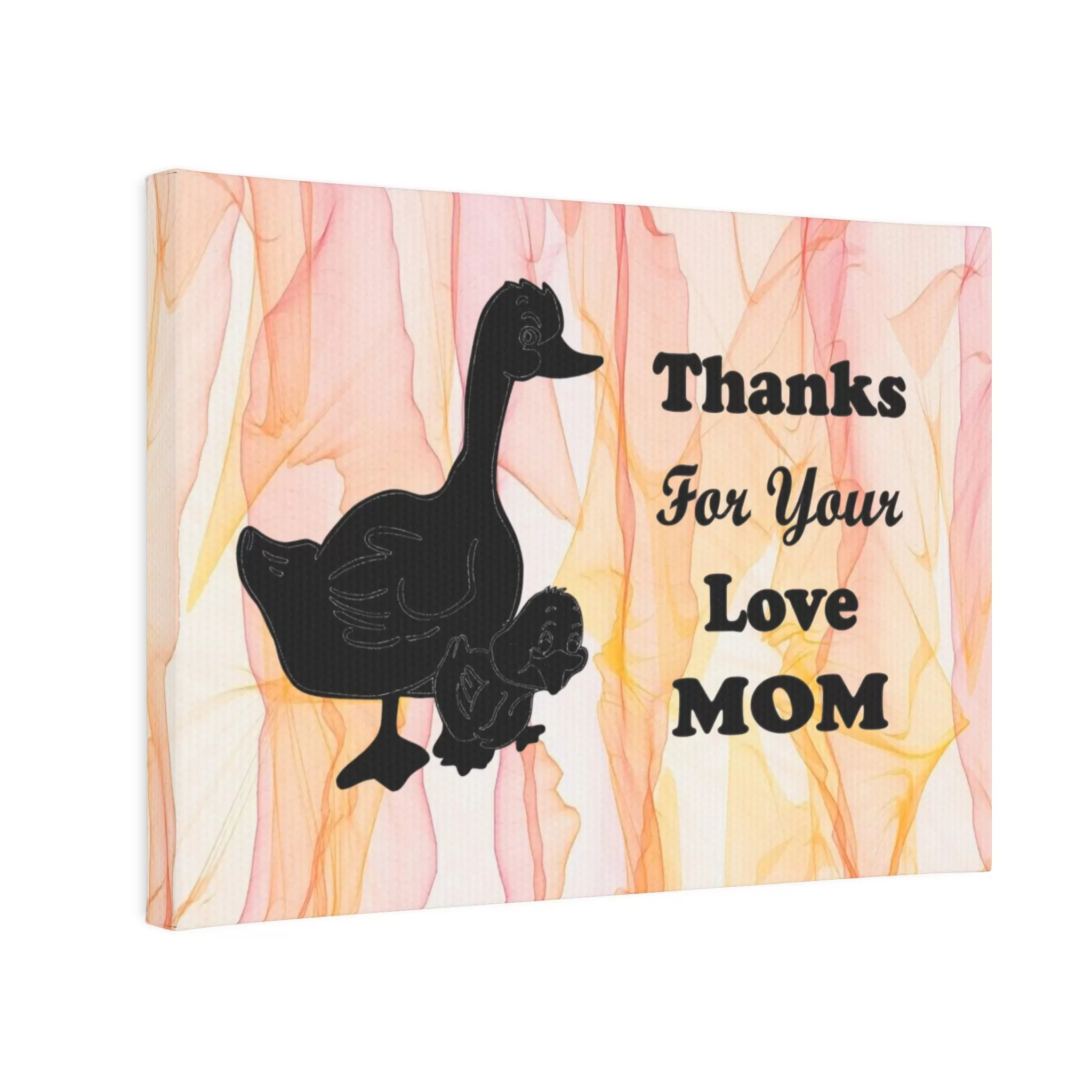 Mother's Day Gift, Duck Canvas Photo Tile - Thanks For Your Love Mom,