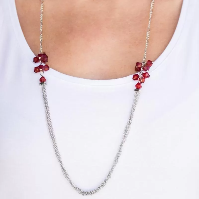 Movin' and Groovin' Red Necklace