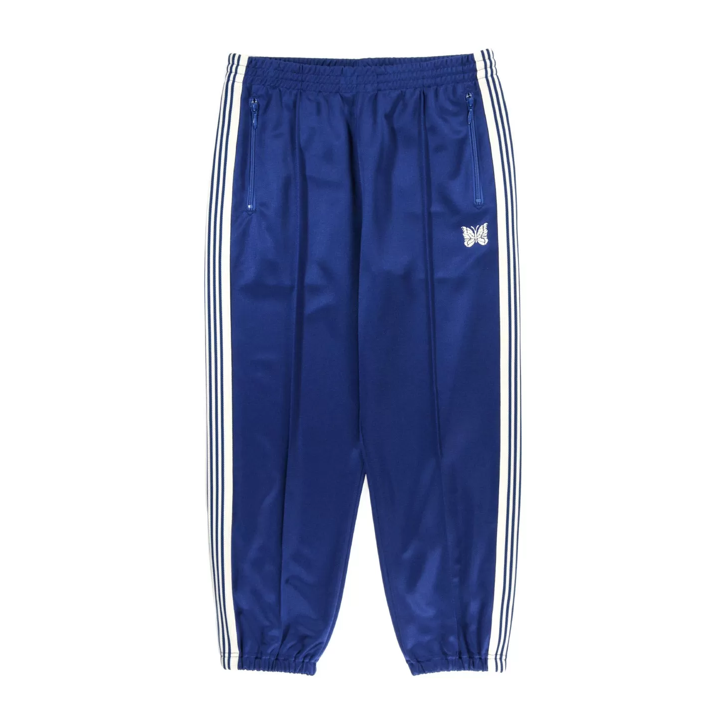 NEEDLES ZIPPED TRACK PANT POLY SMOOTH ROYAL