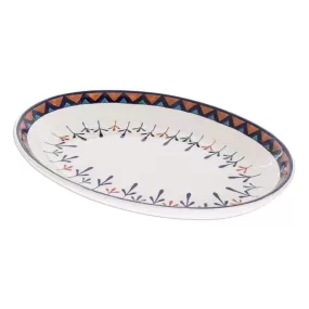 Novica Antigua Breeze Ceramic Oval Platter (14 Inch)