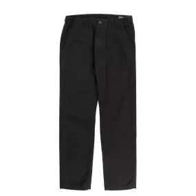 ORSLOW SLIM FIT FATIGUE PANTS BLACK REVERSE SATEEN