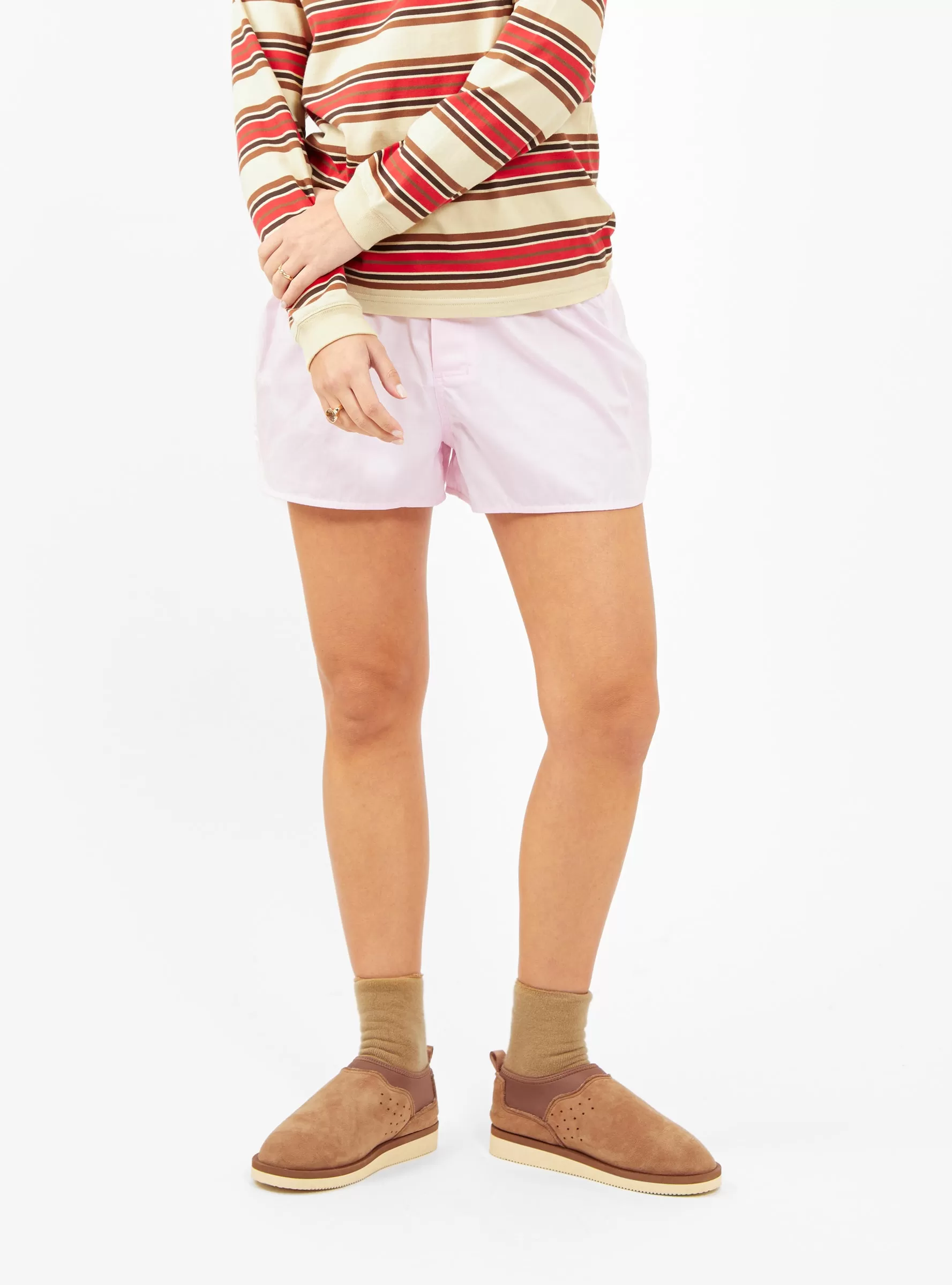 Outline Pyjama Shorts Pink