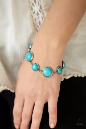 Paparazzi Bracelet ~ Turn Up The Terra - Blue Stone Bracelet