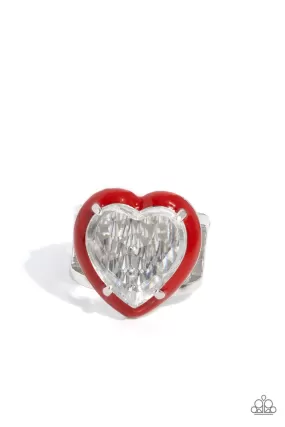 Paparazzi Hallmark Heart Red Ring